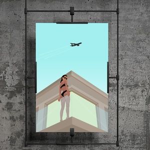 Model posing in the sun